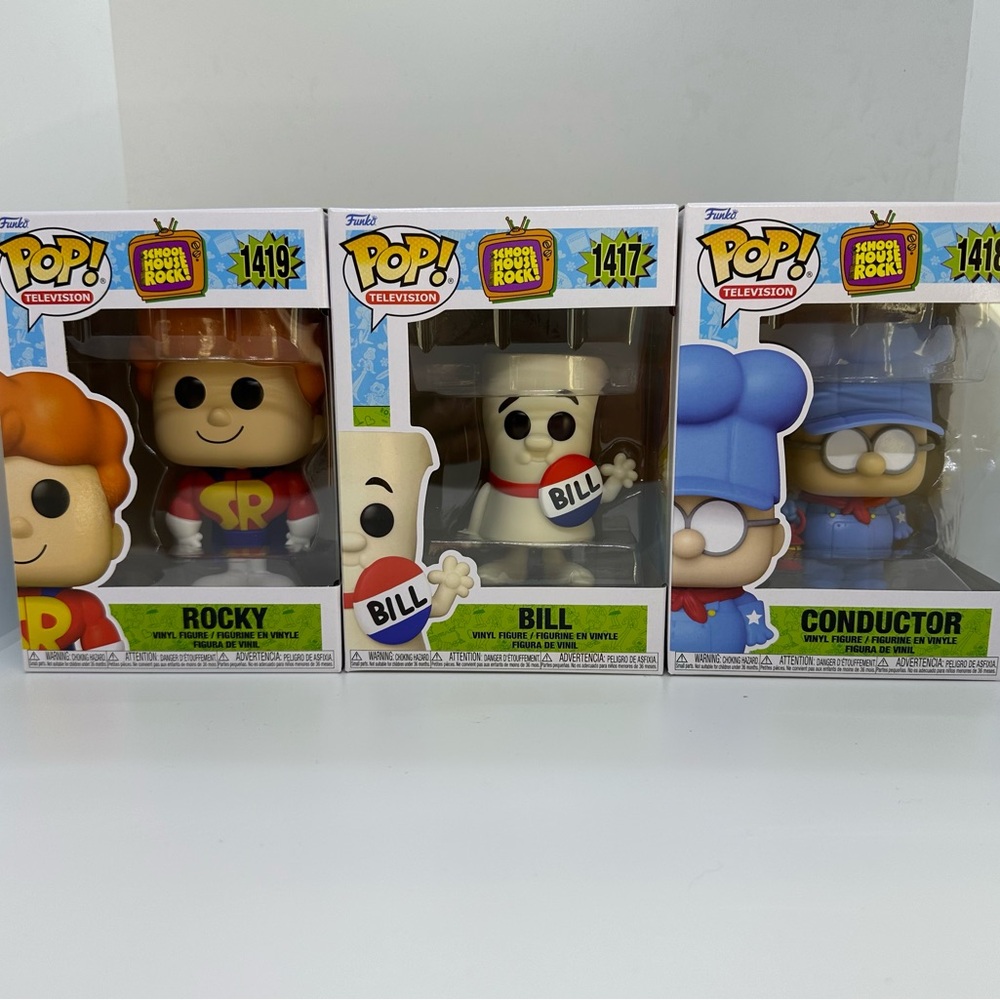 Funko POP Schoolhouse Rock Set Rocky Bill Conductor